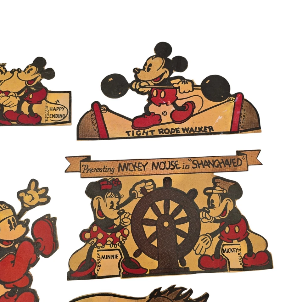 13 Walt Disney Mickey Mouse Plutón Gato Dibujos Animados Cartón Recortado Juguete Años 30 Foto 4 de 4