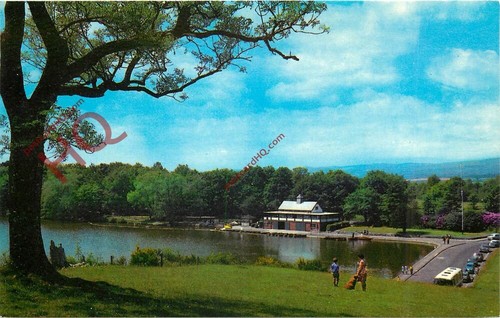 Bild Postkarte__Llandrindod Wells, der See