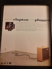 Eric Clapton Unplugged Rare Original Promo Poster Ad Framed!