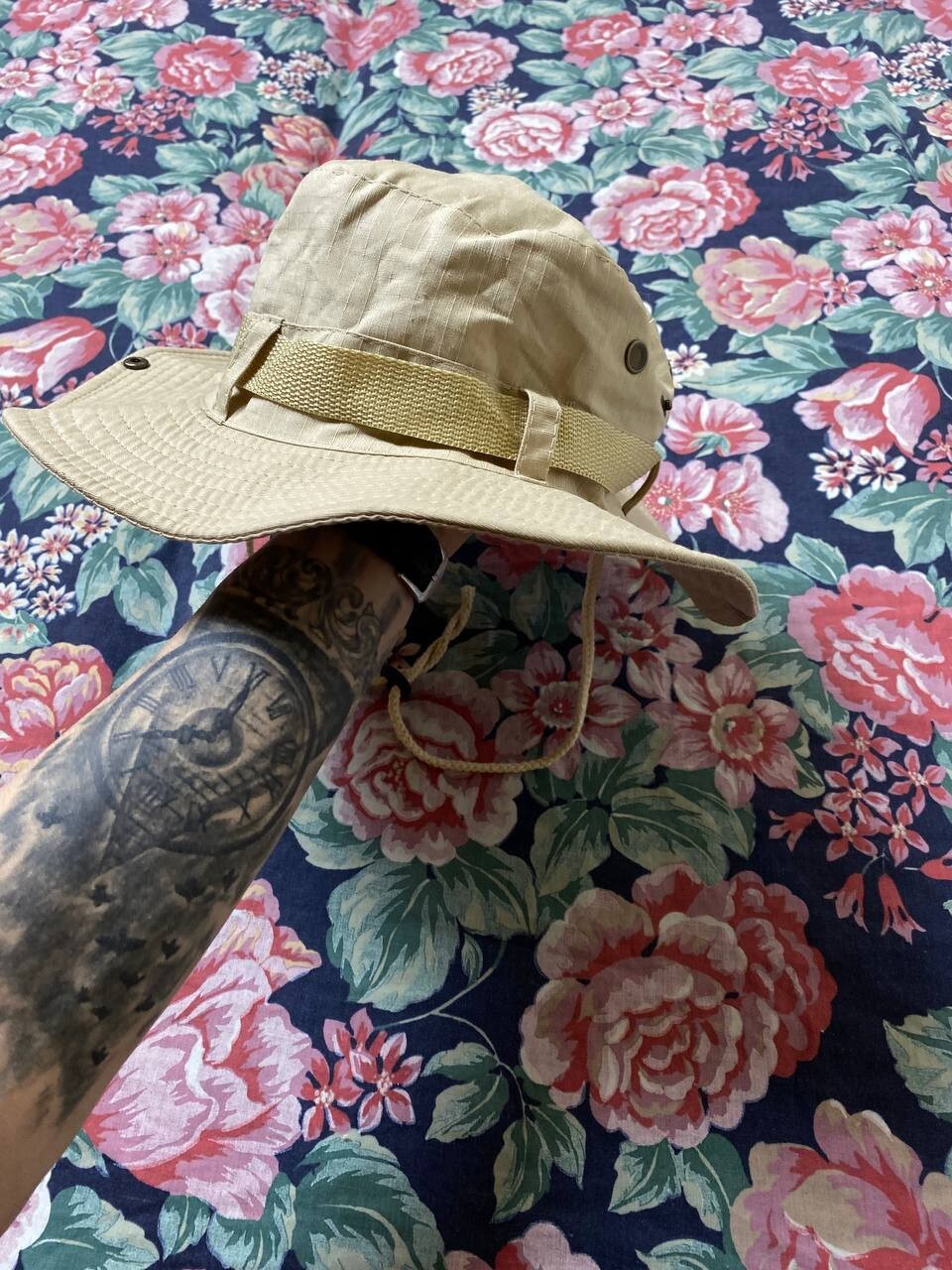 Military Bucket Hat for Men - Brown Hot Weather Sun Protection-image