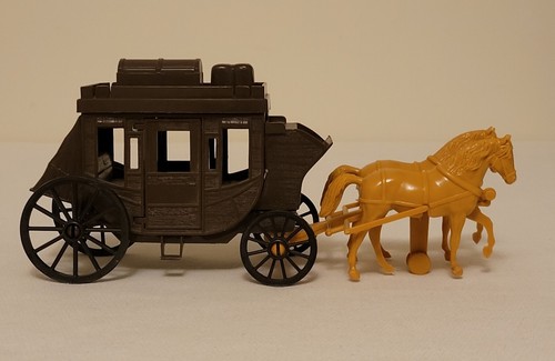 Processed Plastic Co Stagecoach Horses USA 7665 Cowboy Western Toy Vintage - Picture 11 of 24