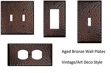 Wall Switch Cover Hammered Vintage Textured Outlet Toggle Bronze Plates