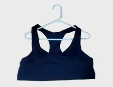Old Navy Active Powersoft Medium Support Black Racerback Sports Bra Size XXL Gym