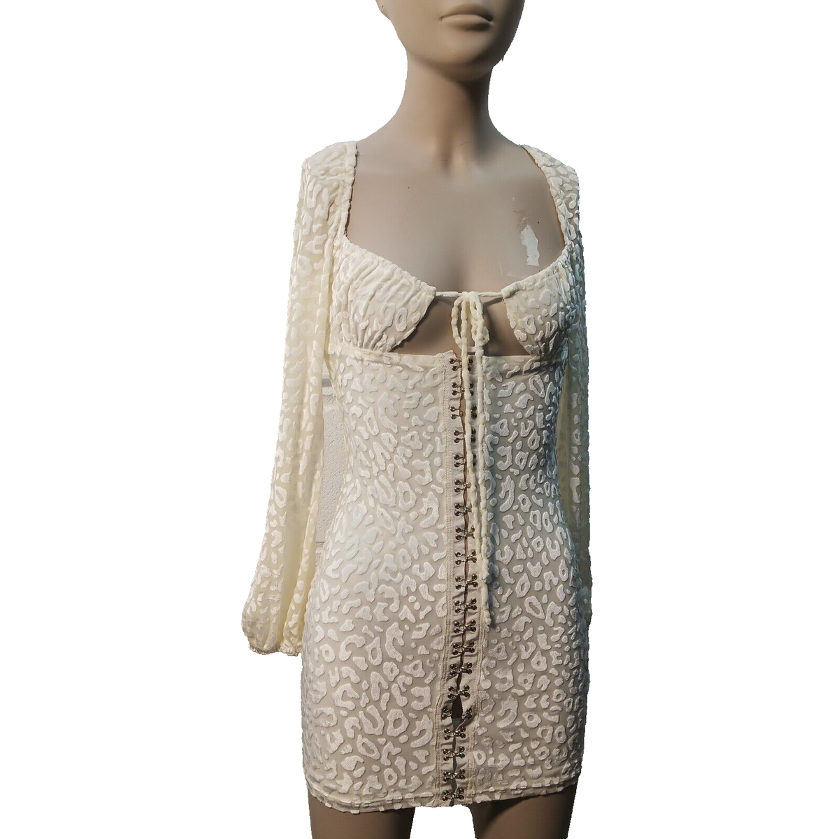 Princess Polly Don't Be Salty Cut Out Mini Dress White Womens Size 0 NWT