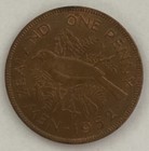 New Zealand KGVI 1952 Copper One Penny Coin - AU
