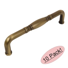*10 Pack* Cosmas Cabinet Hardware Brushed Antique Brass Handle Pull #4313-128BAB