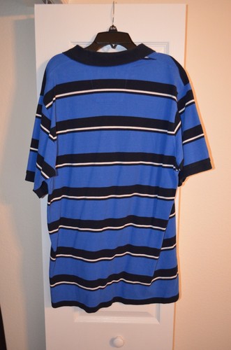 Nautica 100 % authentisch Herren Polo blau gestreift Größe L UVP $ 80 - Bild 4 von 4