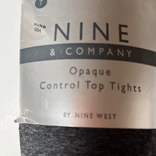NWT Grey Vintage Tights Tall Fits to 6'0" & 195# Control Top Opaque Nine West