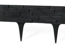 Garden Lawn Path Border Edging Stone Brick Effect 2.4m (7.8 ft) Black Grey Brown