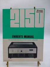 MCINTOSH MC 2150 STEREO POWER AMPLIFIER ORIGINAL OWNER  S MANUAL