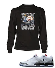 Win Like Goat Sport Tee Shirt To Match J3 Black Cement Pro Club Shaka Graphic T