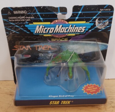 Vintage 1995 Original Micro Machines Mini Space Star Trek Klingon Bird Of Prey