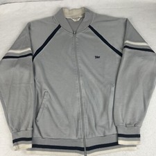 Vintage Christian Dior Monsieur Mens Gray and Blue Tracksuit Jacket Size M