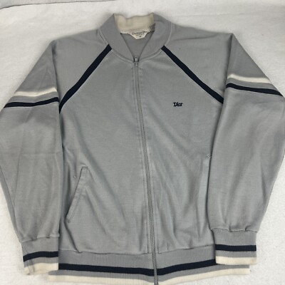 Vintage Christian Dior Monsieur Mens Gray and Blue Tracksuit