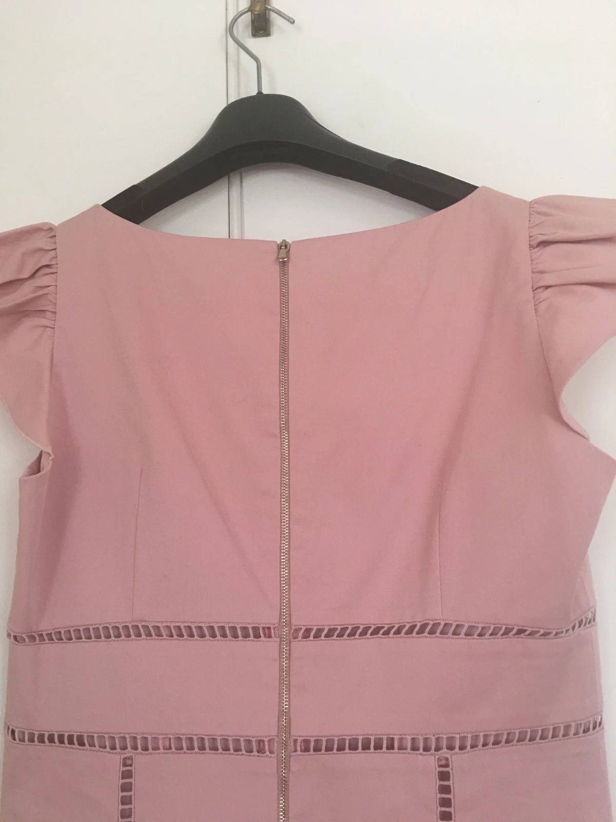 Mini Abito Rosso Valentino Blush Rosa Cotone $700 Sofisticato Taglia It 42