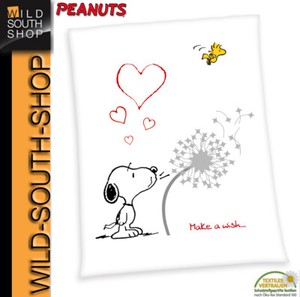 XXL PEANUTS Flausch Decke Snoopy Kuscheldecke Überwurf 150 x 200 cm NEU