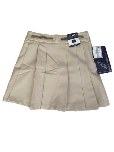 Classic School Uniform Skirt, Khaki, Size 4