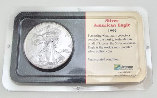 1999 - American Eagle - Uncirculated Silver Coin - US Mint Littleton Coin ~#6585