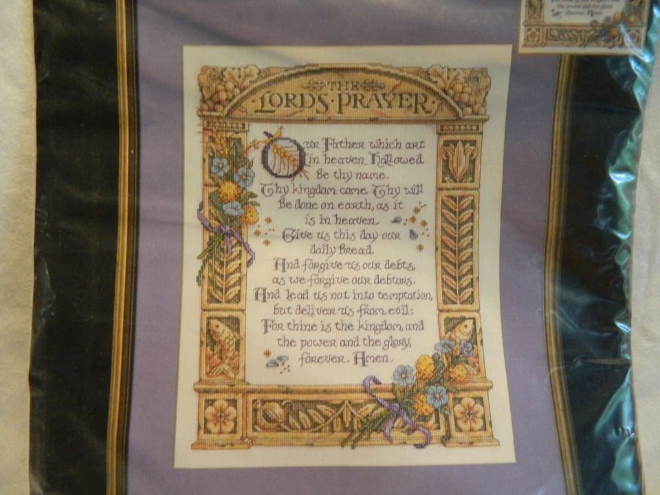 C-25 NUEVO KIT PUNTO DE CRUZ CONTADO BUCILLA B "ORACIÓN DEL SEÑOR" Foto 2 de 4