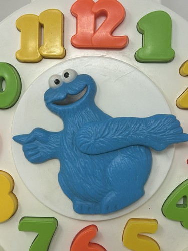 Vintage Cookie MONSTER 1982 Sesame STREET Clock Puzzle Time Child Guidance - Picture 2 of 17