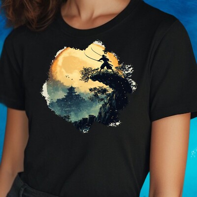 Frauen T-Shirt Ninja Mond Baumwolle Größe S bis 3XL