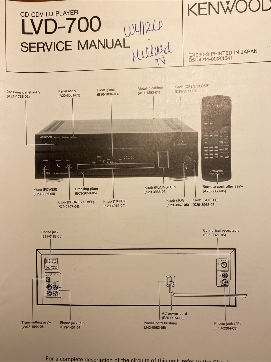 KENWOOD LVD-7J オーディオ機器