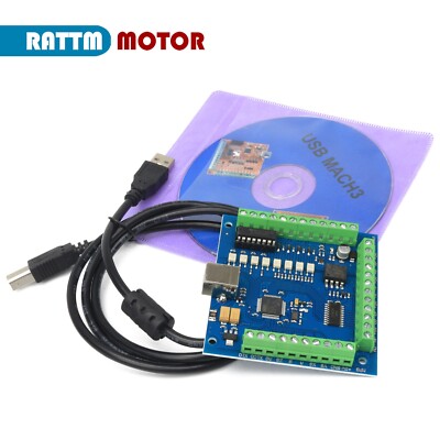 4 Axis CNC Mach3 USB Motion Card STB4100 V2.1 Interface Breakout Board 