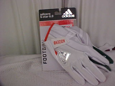 miami hurricanes adizero by adidas football gloves