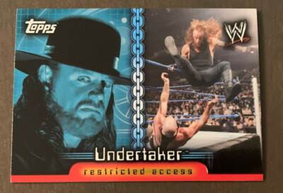 2006 Topps WWE Insider Restricted Access Blue Foil UNDERTAKER C9 HOF - Very Rare
