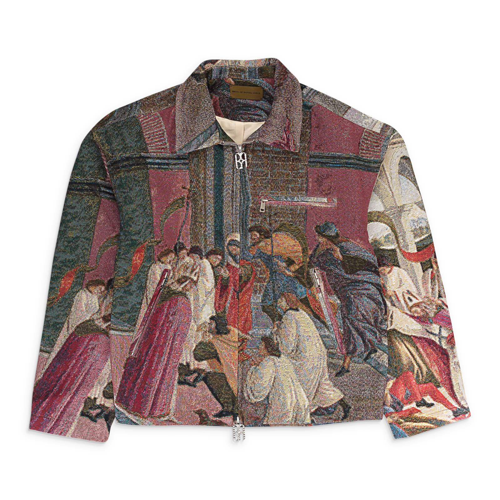 НОВЫЙ ГОД, РОЖДЕНИЕ КОРОЛЕВСКОГО РЕБЕНКА, ЖАККАРДОВАЯ КУРТКА МУЛЬТИАРТИСТСКОГО ПЛЕТЕНИЯ, РАЗМЕР S, 450 ДОЛЛАРОВ США