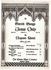 "JESUS ONLY" Sacred Song by Augusto Rotoli - 7 Pages - Circa 1895