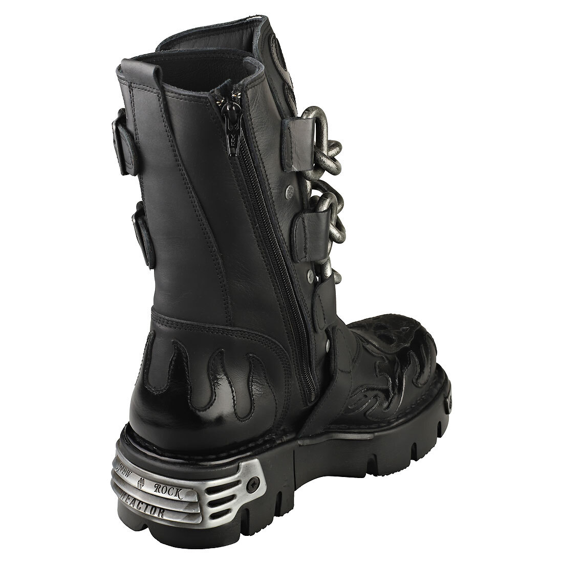 New Rock M-727-s5 Unisex Black Platform Boots - 9 US | eBay