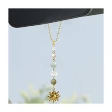 Sun Hanging Car Charm, Rear View Mirror Cute Boho Dangling Sun Car Decor Hang...