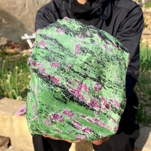 19.79LB Natural green Ruby zoisite (anylite) crystal Chakra Healing Energy