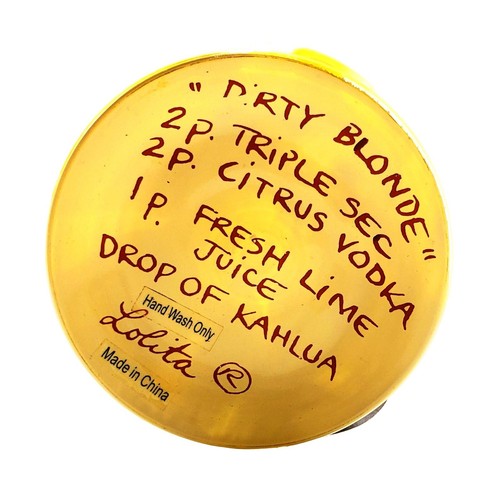 Lolita "Dirty Blonde" Martini Glass Collection Hand Painted Cocktail Recipe Gift - Picture 7 of 7