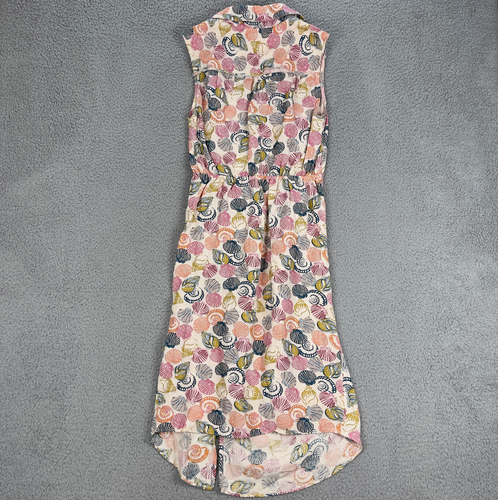Anthropologie Midi Dress Womens XXSP Multicolor Seashell Linen Blend Mermaid - Picture 4 of 7