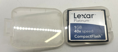 Lexar 40x Speed 1GB CF  Platinum Compact Flash Card - Tested
