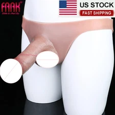 Male Hollow Enlarge Penis Sleeve Silicone Pants Penis Extender Sheath  6 Inch