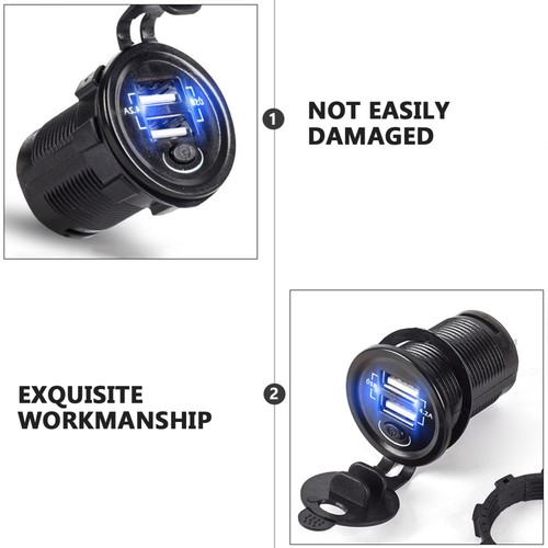 Auto USB Power Outlet Usb Car Charger 2 Port Dual Usb Car Charger - 第 2/12 張圖片