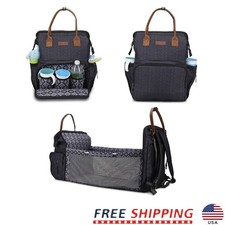 Urban Diaper Bag Backpack W/ Changing Station Multiple Pockets Parents New