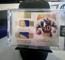 2021 Panini Flawless Legendary Gold /10 Dual patch Henry Ellard player worn Rams