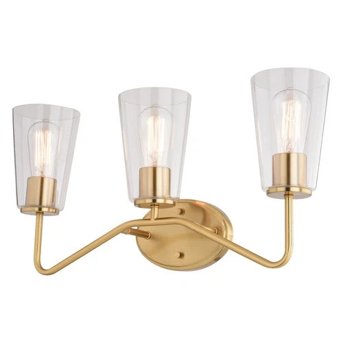 Vaxcel Lighting W0440 Beverly 3 Light 22"W Vanity Light - Brass - Picture 1 of 8
