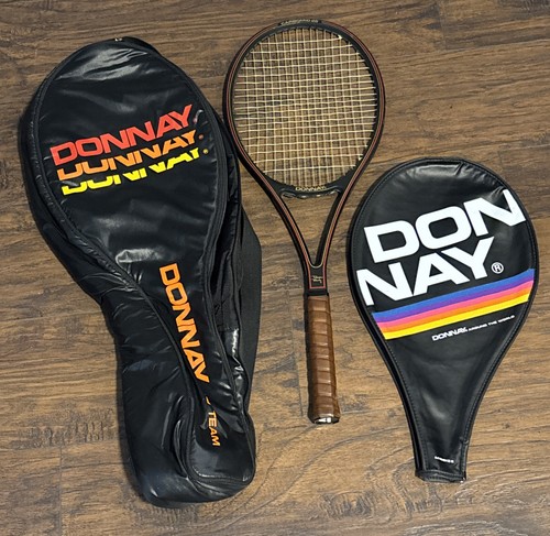 Vintage Donnay Bjorn Borg Tennis Racquet Carbomid 25 Light 2 w/ Cover Carry Case