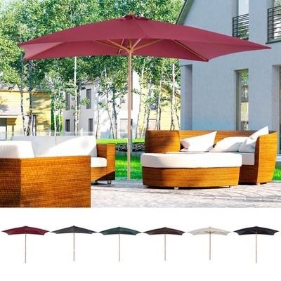 2 x 3m Holz Holz Gartenschirm Sonnenschutz Terrasse Outdoor Schirm Überdachung