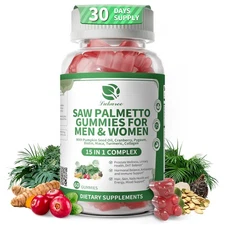 Saw Palmetto Plus Pumpkin Seed Oil Gummies for Men & Women Prostate Health