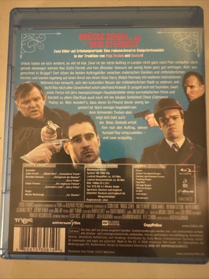 Brügge sehen und Sterben - Colin Farrell - Bluray - Rar - Uncut - Deutsch - Bild 2 von 3