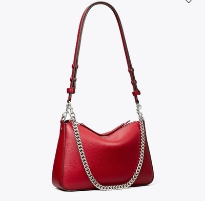Tory Burch NWT Perry Small Shoulder Bag In Red, Style 177245