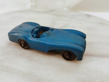 Vintage Irwin Aston Martin Blue Roadster Convertible Rubber Car Toy