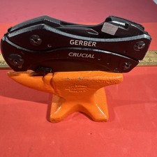 Gerber Crucial Black Multi Tool Multi Plier Seatbelt Cutter Knife - Nice Cond
