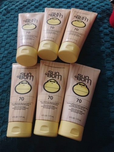 Sun Bum feuchtigkeitsspendende Sonnencreme LSF 70 Lotion, je 6 Unzen, 6er Pack - BRANDNEU!